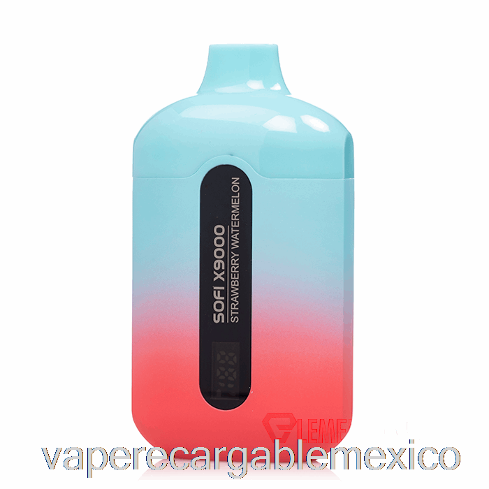 Vape Recargable Sofi X9000 0% Cero Nicotina Inteligente Desechable Fresa Sandía